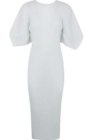 Issey Miyake Sukienki, Kobieta, Biały, L, Koronkowa Sukienka w Kwiaty