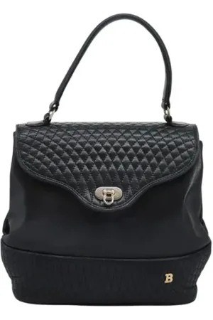 Bally Pre-owned, Kobieta, Czarny, ONE SIZE, Skóra, Pre-owned Skórzane torebki