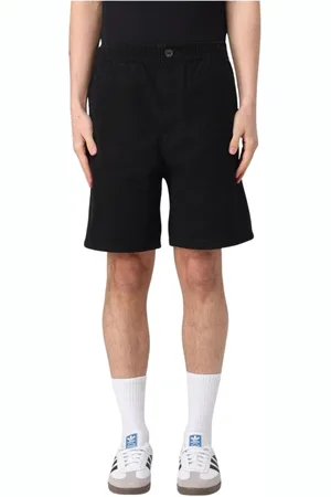 A.P.C. Szorty, Mężczyzna, Czarny, M, Luźne Szorty z Kanwy