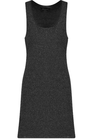 Emporio Armani Sukienki, Kobieta, Czarny, S, Krótka sukienka ołówkowa z lurexu