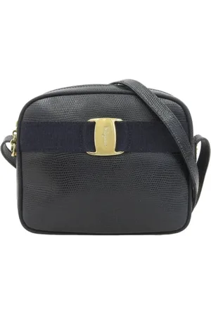 Salvatore Ferragamo Pre-owned, Kobieta, Niebieski, ONE SIZE, Skóra, Pre-owned skórzane torby na ramię