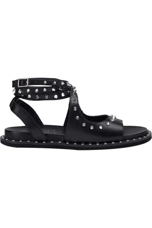 Cult Buty, Kobieta, Czarny, 39 EU, Czarne Sandały z Paskami