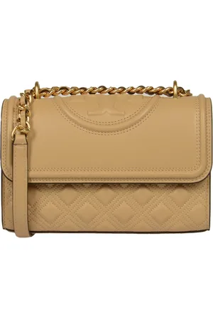 Tory Burch Torebki, Kobieta, Beżowy, ONE SIZE, Skóra, Mała torba na ramię z możliwością przekształcenia