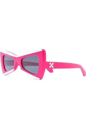 OFF-WHITE Akcesoria, Kobieta, Różowy, ONE SIZE, Wiśniowe Okulary Przeciwsłoneczne Cat-Eye