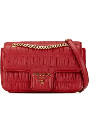 Prada Pre-owned, Kobieta, Czerwony, ONE SIZE, Skóra, Pre-owned Leather crossbody-bags