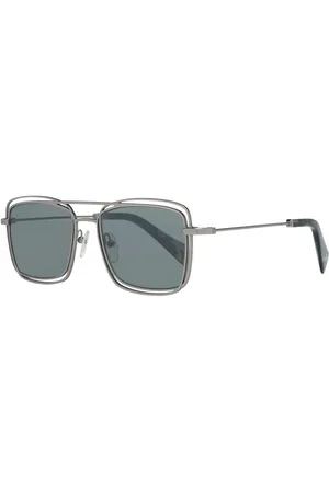 YOHJI YAMAMOTO Akcesoria, Mężczyzna, Szary, ONE SIZE, Szare Męskie Okulary Przeciwsłoneczne Owalne Szare