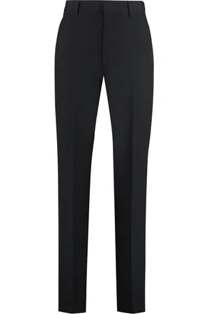 Givenchy Spodnie, Mężczyzna, Czarny, L, Rayon, Spodnie z wełny z logo