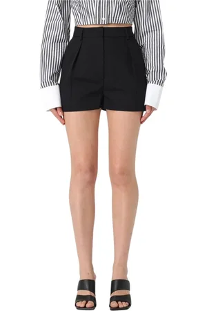 Sportmax Szorty, Kobieta, Czarny, 2XS, Żółte Plisowane Spodnie na Miarę