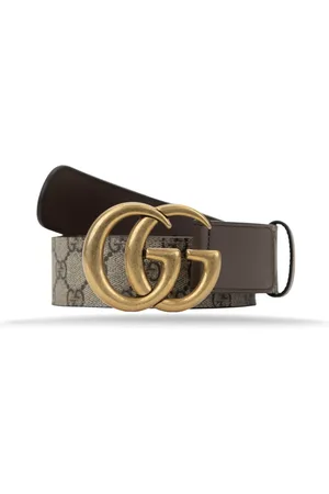 Gucci Akcesoria, Mężczyzna, Wielobarwność, 90 CM, Męski pasek skórzany z klamrą z logo