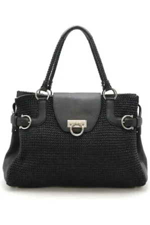 Salvatore Ferragamo Pre-owned, Kobieta, Czarny, ONE SIZE, Skóra, Pre-owned skórzane torby na ramię