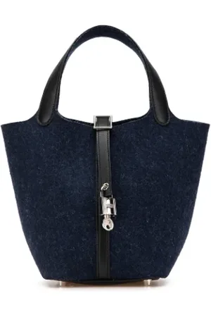 Hermès Pre-owned, Kobieta, Niebieski, ONE SIZE, Wełna, Pre-owned Wool handbags