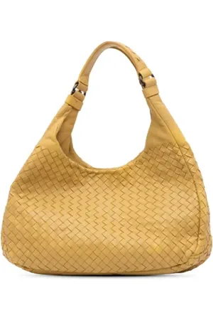 Bottega Veneta Pre-owned, Kobieta, Żółty, ONE SIZE, Skóra, Pre-owned skórzane torby na ramię