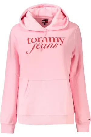 Tommy Hilfiger Bluzy, Kobieta, Różowy, L, Różowy Bawełniany Sweter Damski