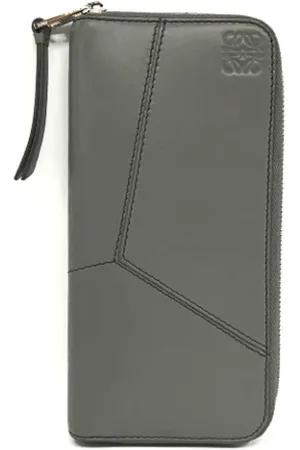 Loewe Pre-owned, Kobieta, Szary, ONE SIZE, Skóra, Pre-owned skórzane portfele