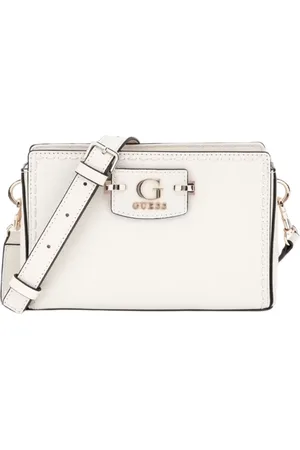 Guess Torebki, Kobieta, Beżowy, ONE SIZE, Stylowa Mini Crossbody w Off-White