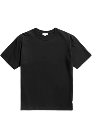 Norse projects Koszulki, Mężczyzna, Czarny, S, Haftowane Logo Bawełniana Koszulka