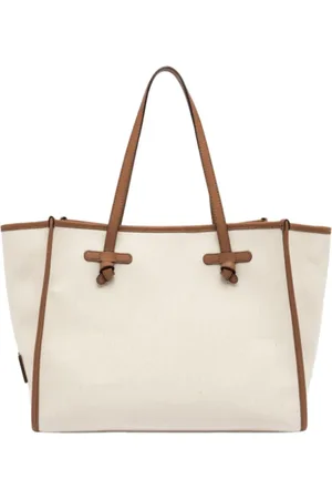 Gianni chiarini Torebki, Kobieta, Beżowy, ONE SIZE, Minimalistyczna torba dwukolorowa z elementami skóry