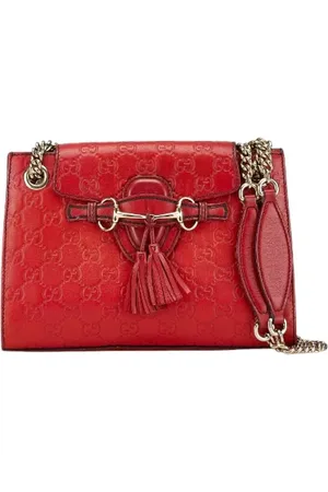 Gucci Pre-owned, Kobieta, Czerwony, ONE SIZE, Skóra, Pre-owned Leather gucci-bags
