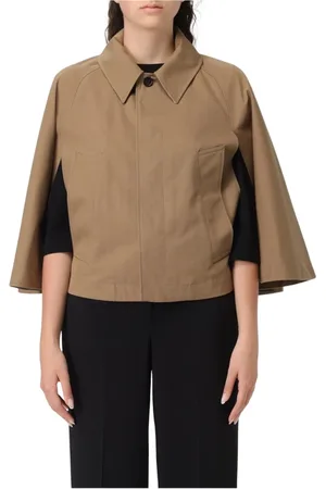 Burberry Kurtki, Kobieta, Beżowy, S, Beżowy Elegancki Płaszcz