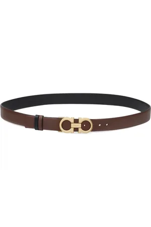 Salvatore Ferragamo Akcesoria, Kobieta, brązowy, 75 CM, Skóra, Skórzany pasek