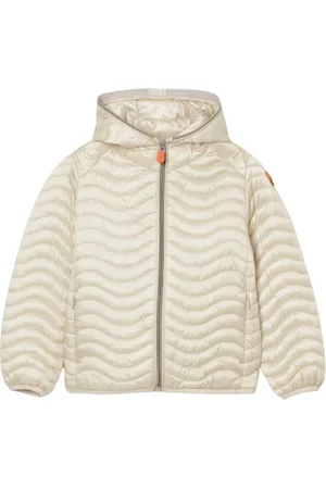 save the duck Kurtki, unisex, Beżowy, 104 CM, Dziecięca Wodoodporna Kurtka z Kapturem