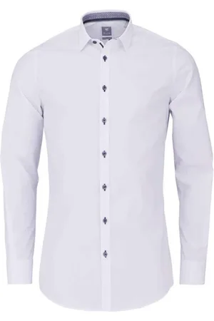 Hatico Koszule, Mężczyzna, Biały, L, Slim Fit Koszula Biała