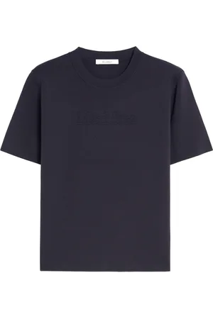 Max Mara Koszulki, Kobieta, Niebieski, S, Bawełna, Elegancka sukienka Segale