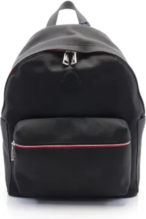 Moncler Pre-owned, Mężczyzna, Czarny, ONE SIZE, Skóra, Pre-owned Canvas backpacks