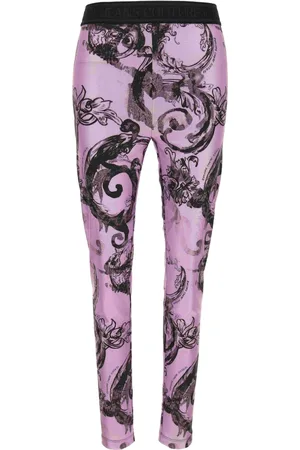 VERSACE Spodnie, Kobieta, Fioletowy, XS, Spodnie