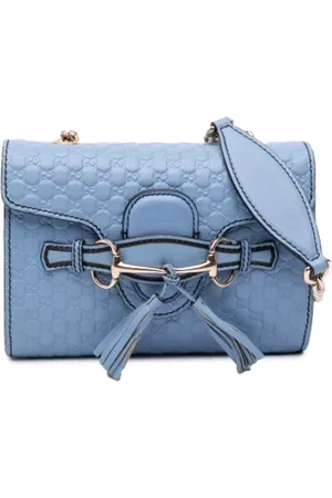 Gucci Pre-owned, Kobieta, Niebieski, ONE SIZE, Skóra, Pre-owned Leather crossbody-bags