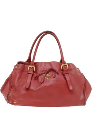 Prada Pre-owned, Kobieta, Czerwony, ONE SIZE, Skóra, Pre-owned Skórzane torebki