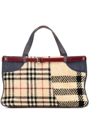 Burberry Pre-owned, Kobieta, Wielobarwność, ONE SIZE, Wełna, Pre-owned Wool handbags