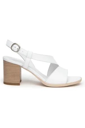 Nero Giardini Buty, Kobieta, Biały, 39 EU, Skóra, Sandały na wysokim obcasie