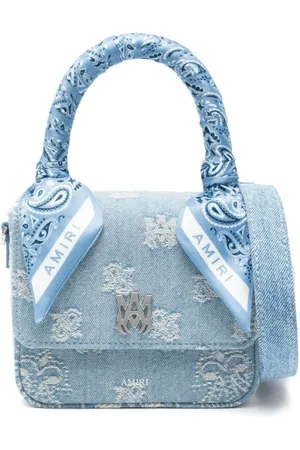 AMIRI Torebki, Kobieta, Niebieski, ONE SIZE, Jasnoniebieska Torba na Ramię z Klapą