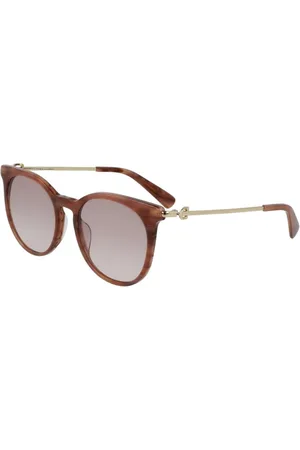 Longchamp Akcesoria, Kobieta, brązowy, ONE SIZE, Brązowe okulary przeciwsłoneczne dla kobiet
