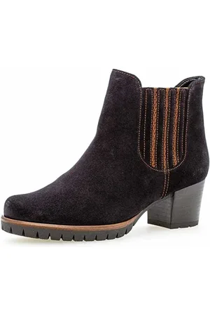 Gabor Buty, Kobieta, Czarny, 37 EU, Skóra, Niebieskie Botki do Kostki