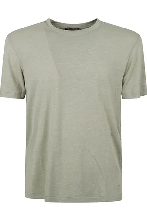Tom Ford Koszulki, Mężczyzna, Zielony, XL, Dzianinowe T-shirty i Polosy z okrągłym dekoltem