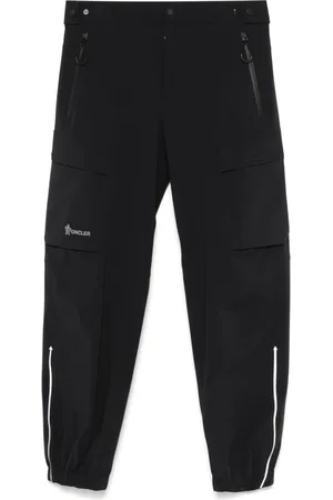 Moncler Spodnie, Mężczyzna, Czarny, S, Czarne Spodnie z Regulowanym Pasem