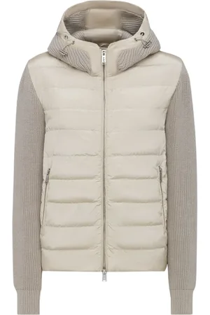 add Kurtki, Kobieta, Beżowy, 2XS, Nylon, Ocieplany Bomber Z Dzianinowymi Rękawami I Szczegółami