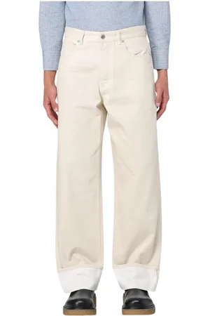 Bottega Veneta Jeansy, Mężczyzna, Biały, L, Luksusowe jeansy Relaxed Fit