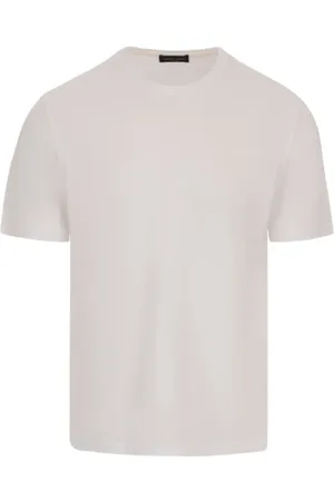 Roberto Collina Koszulki, Mężczyzna, Biały, S, Białe T-shirty i Pola