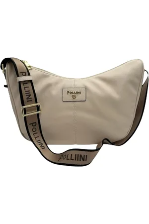 Pollini Torebki, Kobieta, Biały, ONE SIZE, Beżowa Mini Torba na Ramię z Logo