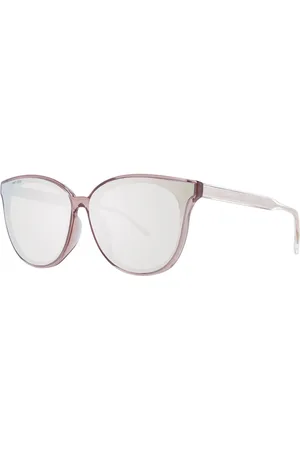 Jimmy Choo Akcesoria, unisex, Różowy, ONE SIZE, Różowe okulary przeciwsłoneczne w stylu kociego oka z efektem lustrzanym