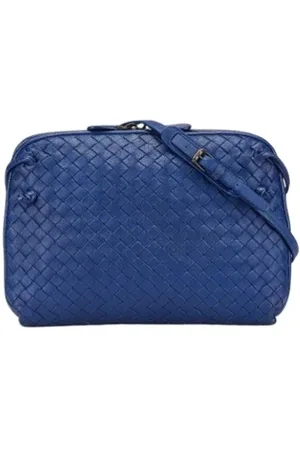 Bottega Veneta Pre-owned, Kobieta, Niebieski, ONE SIZE, Skóra, Pre-owned Leather crossbody-bags