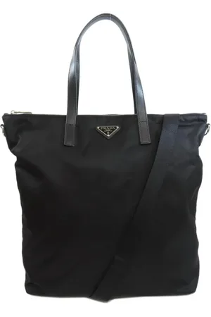 Prada Torebki, Kobieta, Czarny, ONE SIZE, Nylon, Torba Nylonowa z Detalem Logo