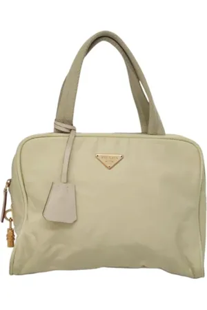 Prada Pre-owned, Kobieta, Beżowy, ONE SIZE, Nylon, Pre-owned Nylon handbags
