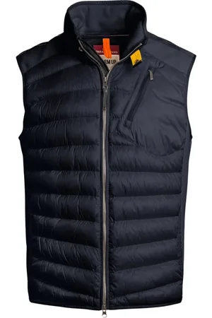 Parajumpers Kurtki, Mężczyzna, Niebieski, XL, Niebieski Kamizelka Hybrydowa z Wieloma Kieszeniami