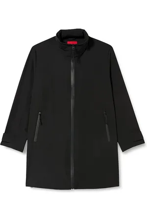 HUGO BOSS Płaszcze, Mężczyzna, Czarny, M, Stylowe Płaszcze dla Mężczyzn