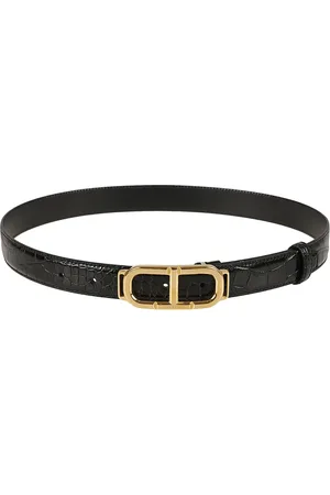 Tom Ford Akcesoria, Kobieta, Czarny, 75 CM, Czarny Pasek Croc