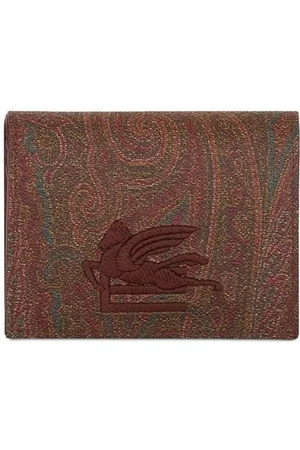 Etro Akcesoria, Kobieta, Czerwony, ONE SIZE, Paisley Bi-Fold Portfel